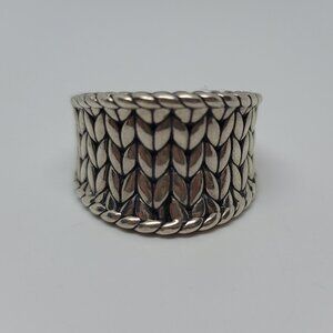 JAI by John Hardy Sterling Silver Basketweave Saddle Ring
